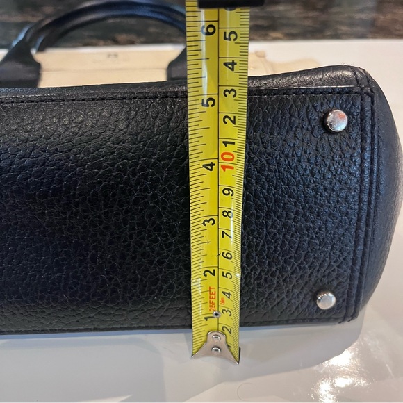 Kate Spade Tote Pebbled Cream Black Two Tone Shoulder Bag Purse Linda Southport - Picture 10 of 11